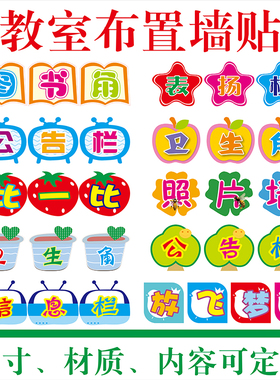 教室文化墙贴学习园地