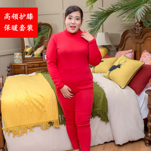 加绒加厚加绒保暖套装加肥加大