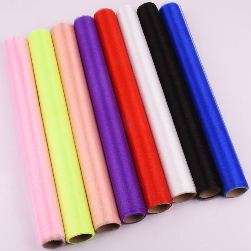 韩式珍珠纱网鲜花包装纱网雪纱婚车婚房布置楼梯扶手装饰花店用品