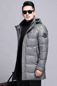 B28818钱塘2020-3冬季男士羽绒服中长款休闲可脱卸帽商务休闲P315图片