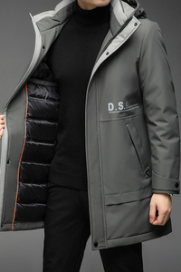 B21009钱塘2020-3冬季羽绒服加厚连帽男士中长款休闲外穿外套P290图片
