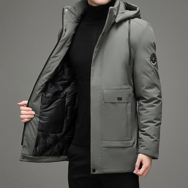 N2183钱塘2020-3跑量冬季男士棉服加厚休闲中年大码连帽中年P100图片