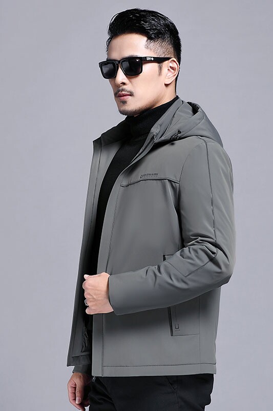 B21150钱塘2020-3冬季连帽男士羽绒服加厚商务纯色休闲外套P235,男装羽绒服,钱塘207-3