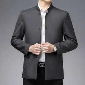 M21008钱塘2020-3秋冬男士夹克商务精品长袖夹克外套立领休闲P155图片