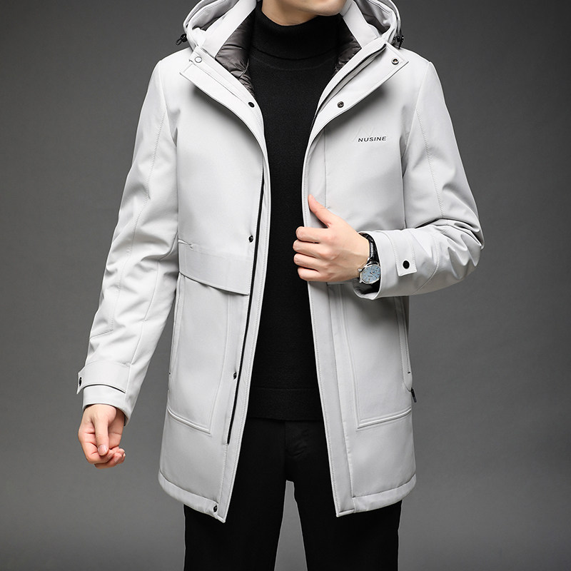 B21156钱塘2020-3冬季连帽男士羽绒服内胆脱卸纯色休闲外套P355，男装羽绒服，钱塘207-3