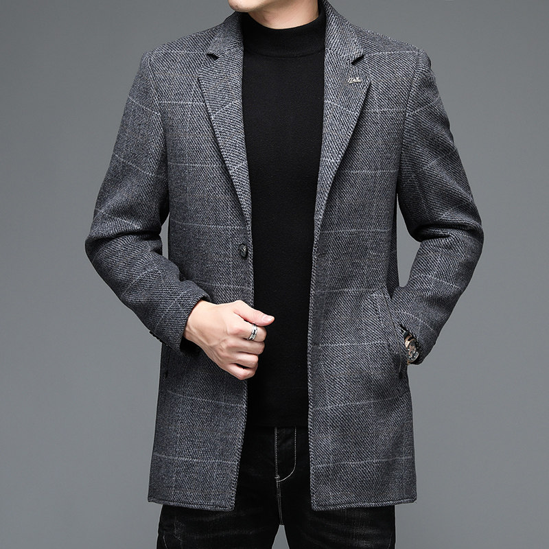 M80298钱塘2020-3冬男士双面呢大衣毛呢外套中长款双面羊毛P285,男装毛呢大衣,钱塘207-3