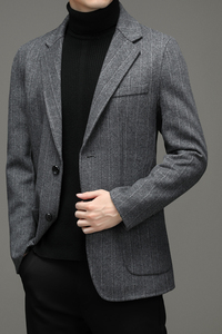 T2218钱塘2020-3秋冬商务毛料西服休闲男士外套西服高品质P310图片