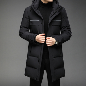 B21159钱塘2020-3冬季羽绒服加厚连帽男士中长款休闲外穿外套P355图片