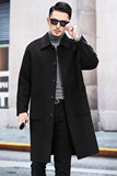 M329钱塘2020-3秋冬双面尼男士帅气男士休闲长款大衣外套P375，男装毛呢大衣，钱塘207-3