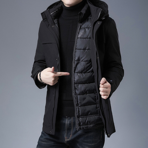 N2029钱塘2020-3内胆可脱卸男棉服加厚保暖休闲中年大码连帽P125图片