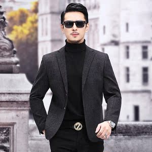 M3309钱塘2020-3秋冬男士帅气男士休闲西服外套修身小西装P145图片