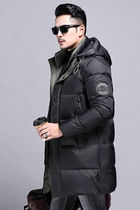 B28826钱塘2020-3冬季男士鹅绒精品羽绒服中长款休闲商务休闲P400图片