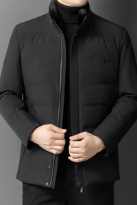 T8216钱塘2020-3冬季男士商务水貂领羽绒服90鸭绒保暖冬季P315