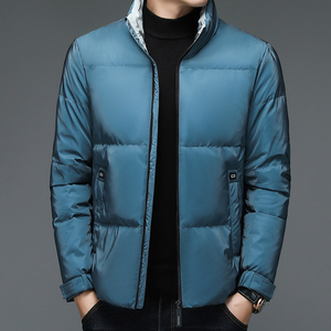 V1251钱塘2020-3冬季羽绒服90白鸭绒立领男士商务休闲外套P235图片