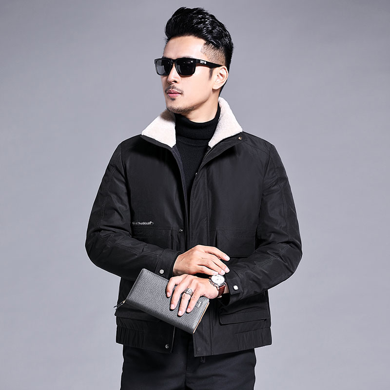 B2020钱塘2020-3冬季男士翻领精品羽绒服青年休闲商务休闲P300图片