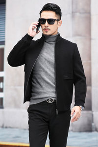 M8812钱塘2020-3秋冬双面尼男士男士商务夹克毛呢外套P310图片