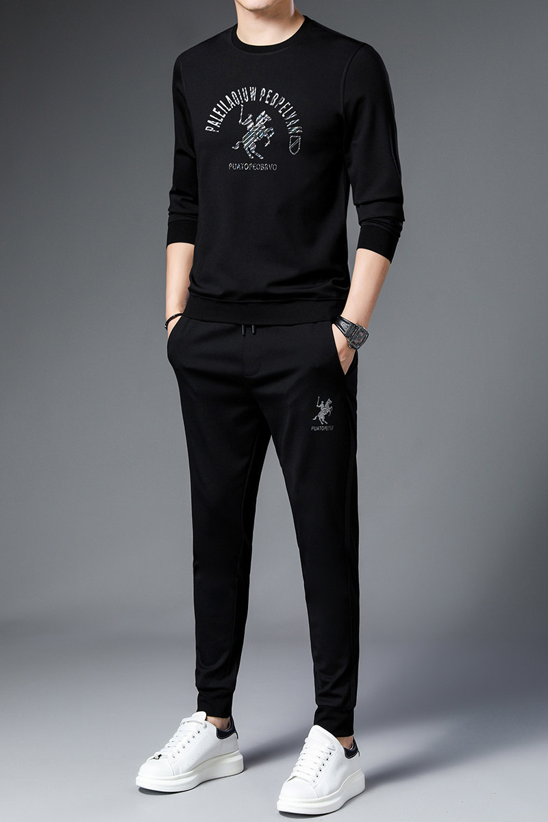 S保9633-2钱塘2020-3秋冬套装两件套长袖男士运动服P130,男装休闲套装,钱塘207-3