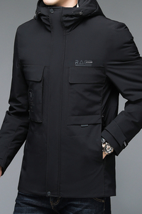 V1282钱塘2020-3冬季男士休闲连帽羽绒服白鸭绒保暖冬季P260图片