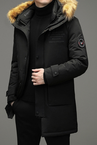 V9111钱塘2020-3冬季男士高品貉子毛领羽绒服90鸭绒保暖冬季P295图片