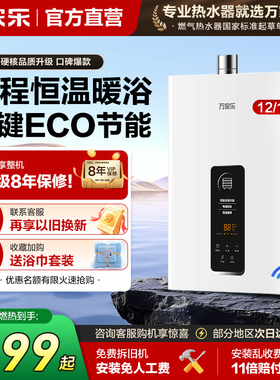 万家乐恒温王燃气热水器天然气液化气家用13升16L恒温TP1