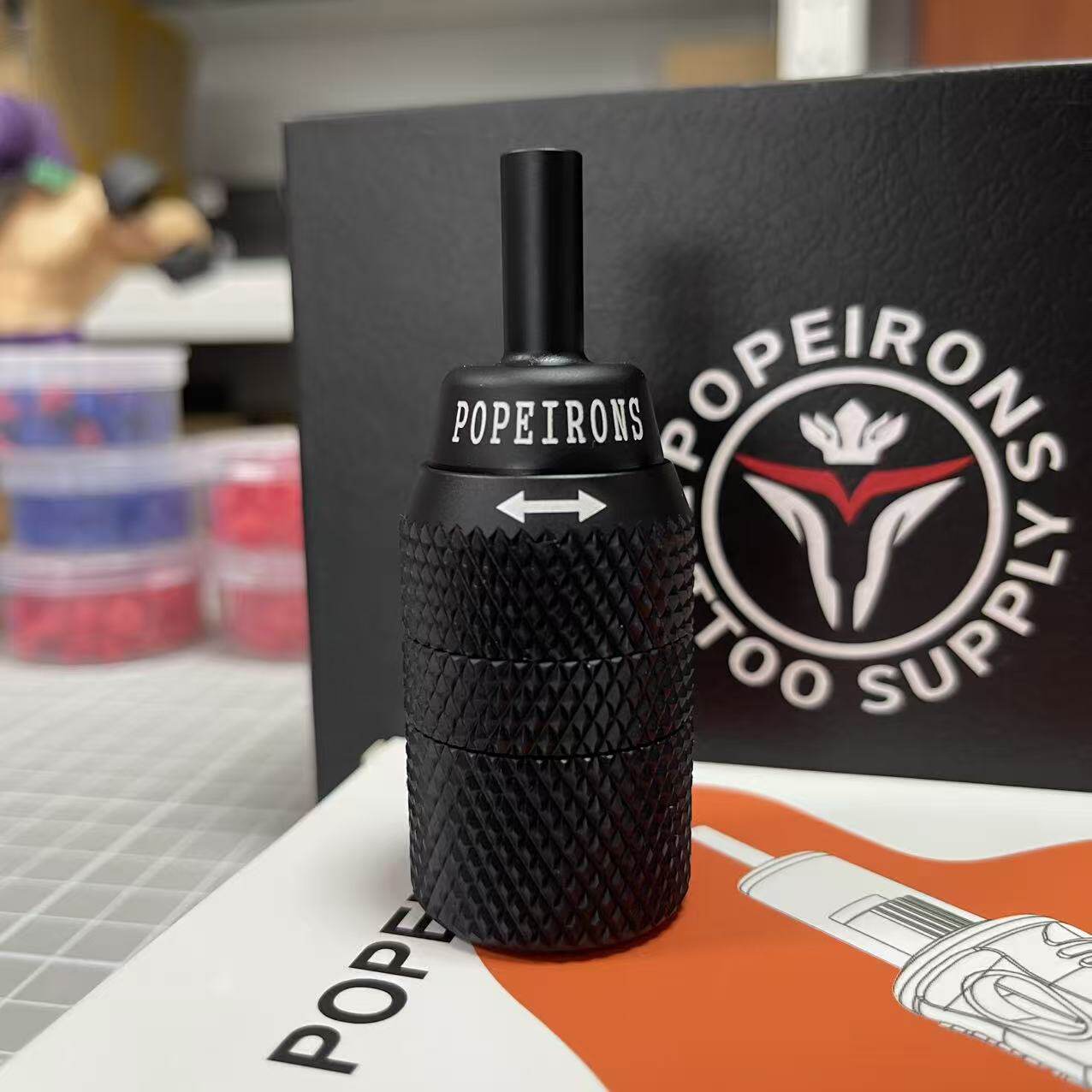 教凰POPEIRONS 可调节手柄非一体针手柄 长针自锁铝制手柄