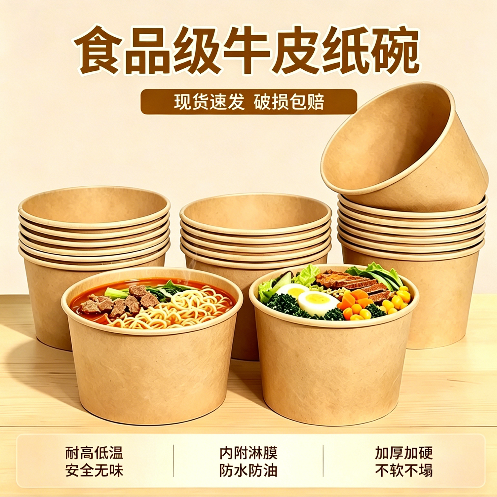 一次性饭碗食品级加厚碗筷套装