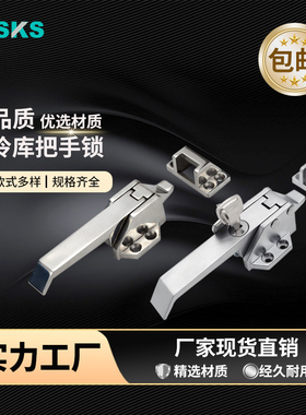 双开门锁 连动锁 密封机械设备锁 实验室挂锁 冷库门锁把手DK615