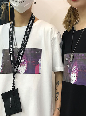 动漫火影忍者周边衣服宇智波斑佐助T恤联名潮牌ins斑爷短袖宽松男