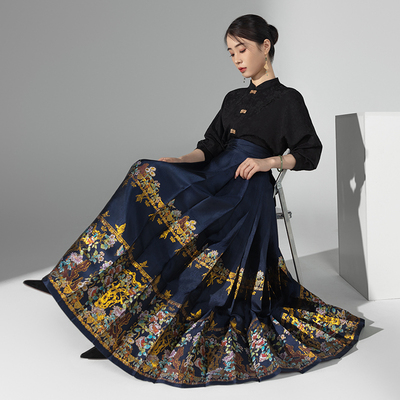 醉雨朵2024年重工仿妆花马面裙