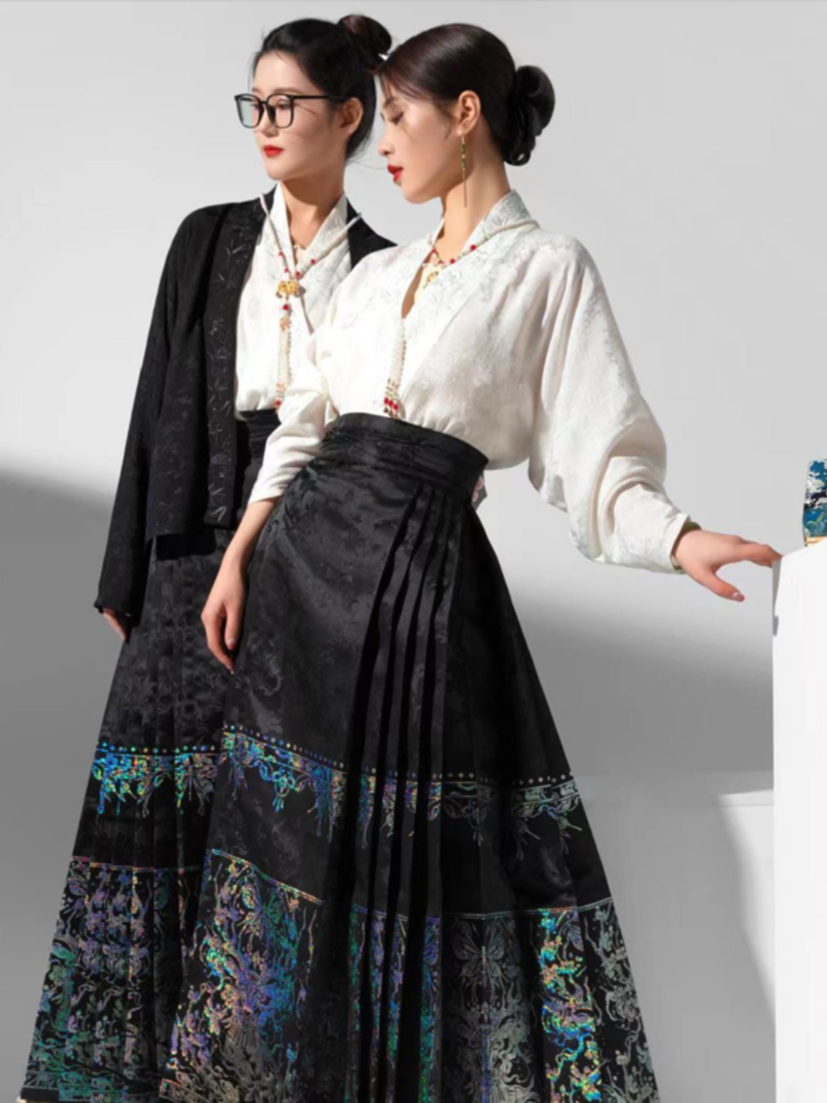 Drunken Yuduo [Deer God] Original Luodian Horse Face Skirt Set Daily Ming Hanfu Women's 2024 Spring and Summer New Style