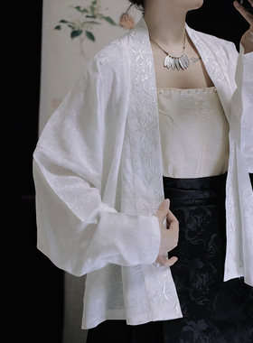 醉雨朵白月光马面裙上衣搭配宋制飞机袖汉服女交领吊带春夏款日常