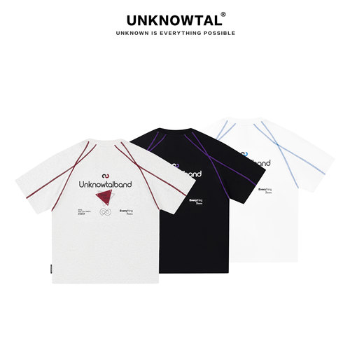 Unknowtal重磅纯棉宽松字母T恤