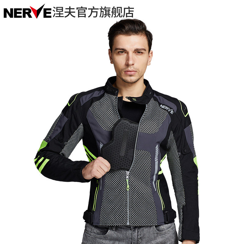 NERVE涅夫时空摩托车骑行服男女夏季网眼透气机车赛车服防摔夹克