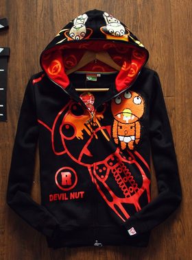 香港I.T潮牌DEVIL NUT魔术师加绒卫衣男女款恶魔果实连帽开衫外套