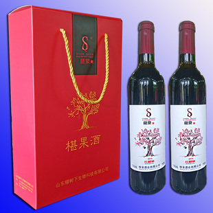夏津特产椹树下红椹泉11.5度半甜桑椹酒新品椹果酒2瓶装750ml包邮