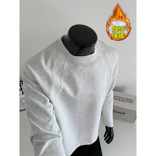 cleanfit重磅解构长袖 T恤男潮牌boxy正肩卫衣宽松加绒内搭打底衫