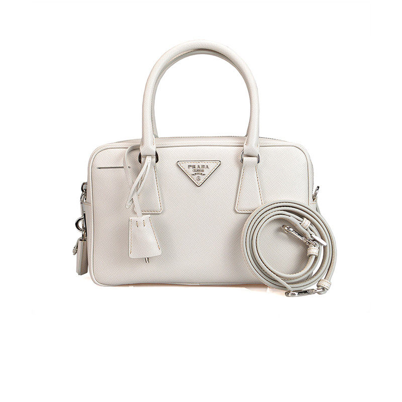 PRADA/普拉达女包欧美时尚白色牛皮单肩手提包 1BB113 NZV F0CHZ