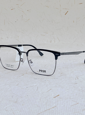 帕莎纯钛眉线框可配近视眼镜男款可配度数防蓝光眼睛框PJ78039