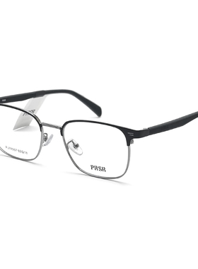 帕莎板材新款眉毛架合金休闲眼镜框半包硅胶镜腿近视镜个性P78067