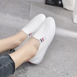 Белые дышащие туфли для отдыха, кроссовки, популярно в интернете, в корейском стиле