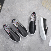 透气休闲懒人单鞋 韩版 平底豆豆鞋 老北京白色网红鞋 学生镂空板鞋