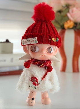 八分娃衣Zsiga娃衣新年穿搭款bjd娃衣红色帽嘎子姐娃衣无需拔头穿