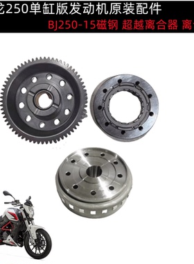 BJ250-15/小黄龙250超越离合器离合大齿磁钢磁缸启动盘起动盘