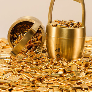 合金金条摆件家居装饰品乔迁礼品金属工艺品厂家批发仿真金条摆件