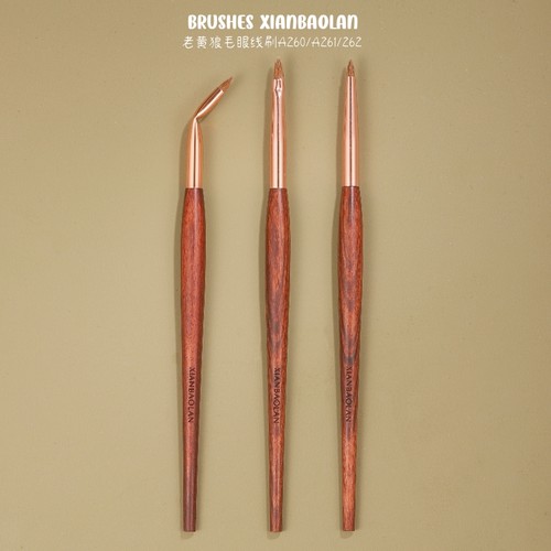 老黄尾狼毛折角极扁平细眼线刷动物毛泪沟遮瑕刷眼线膏刷仙宝兰