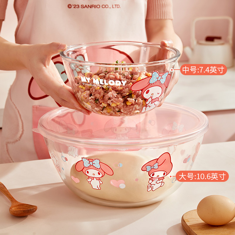 三丽鸥和面盆子玻璃耐高温烘焙