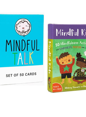 全英文Mindful talk充满智慧的谈话儿童卡牌游戏亲子益智卡牌