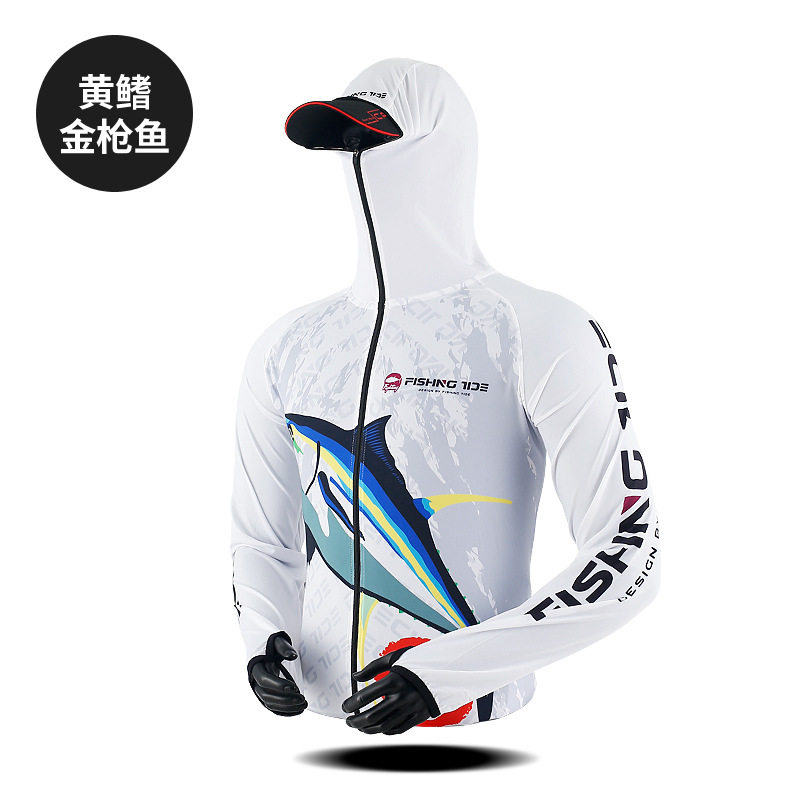 冰丝钓鱼服套装男夏季户外钓鱼防晒服防蚊衣海钓垂钓服装团队