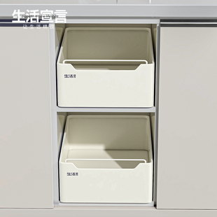 厨房抽拉式置物架家用橱柜抽屉式深柜收纳盒下水槽窄缝拉篮储物柜