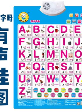 汉字婴儿拼音有声挂图小孩学字看图识字点读发声书挂图凹凸1-3岁